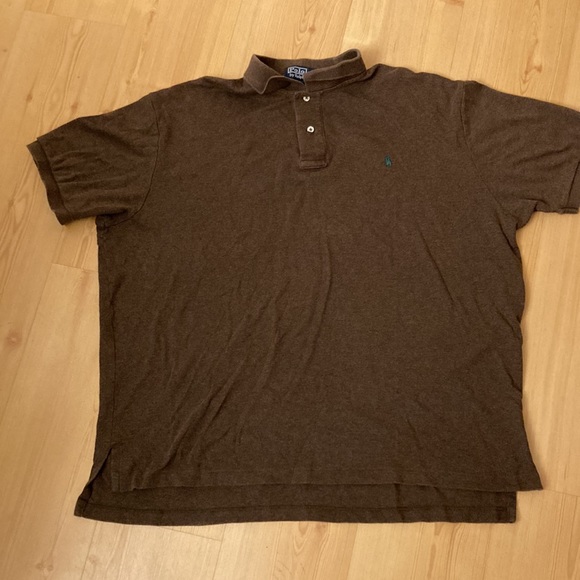 Polo Mens XXL Short sleeve brown Henley - Picture 2 of 3